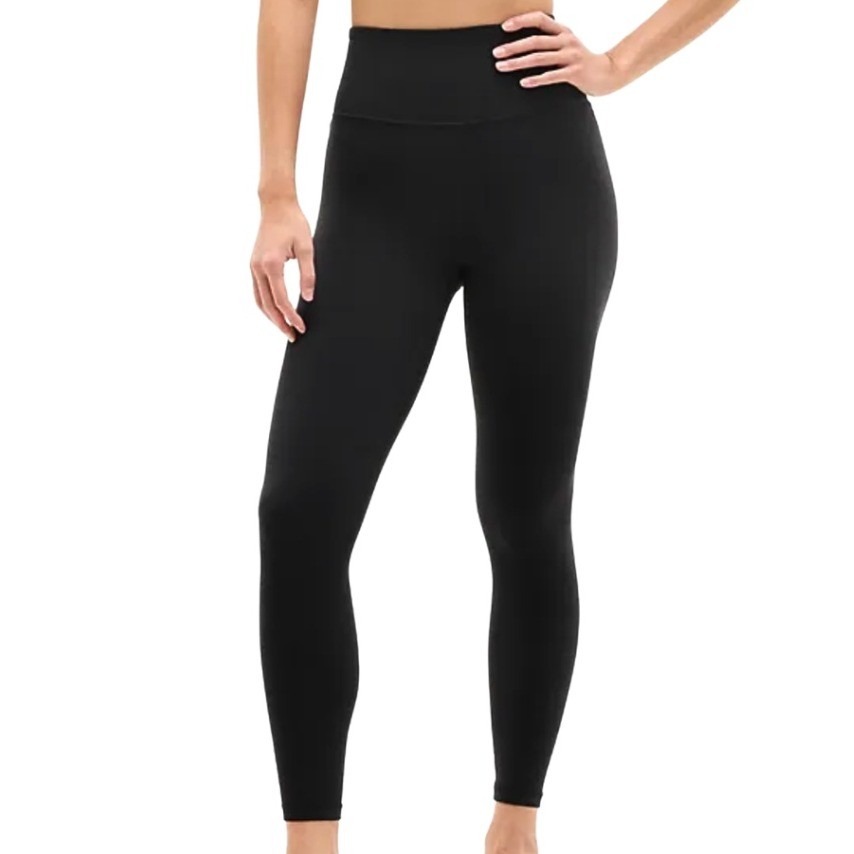 Athleta Womens Black High Waisted Athletic Yoga Stretch Ankle Leggings Size S